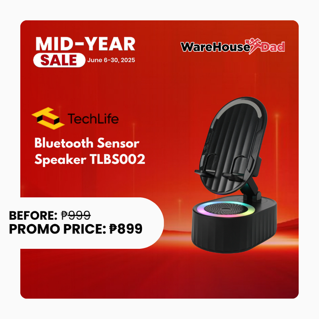 Techlife Bluetooth Sensor Speaker TLBS002 | Built-in Power bank | 5W Audio Driver