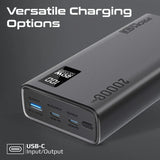 Promate Bolt-20PD Compact Smart Charging Power Bank with 20W PD Dual USB-C and 22.5W USB-A Ports