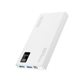 Promate Bolt-10Pro 10000mAh Compact Smart Charging Power Bank with Dual USB-A & USB-C Output