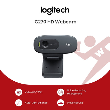 Logitech C270 Webcam -  Dark Grey