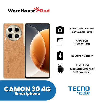 Tecno CAMON 30 4G Smartphones with FREE Lenovo HF130 Wired Earphone