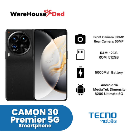 Tecno CAMON 30 Premier 5G Smartphone with  Free Lenovo HF130 Wired Earphone