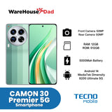 Tecno CAMON 30 Premier 5G Smartphone with FREE Lenovo HF130 Wired Earphone