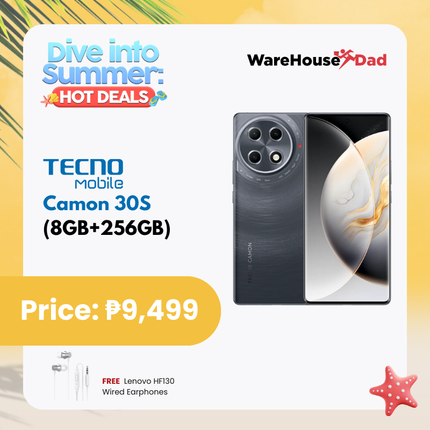 Tecno Camon 30s 8GB+256GB Smartphone with FREE Lenovo HF130 Wired Earphone