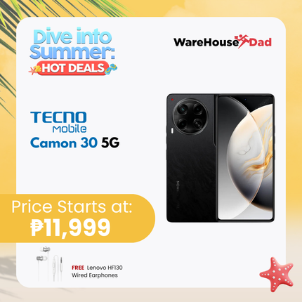 Tecno CAMON 30 5G Smartphone with FREE Lenovo HF130 Wired Earphone