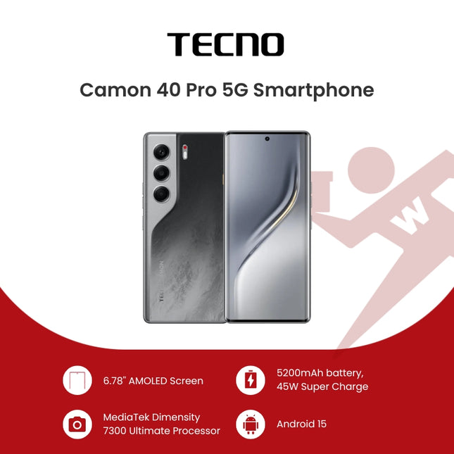 Tecno Camon 40 Pro 5G with FREE Lenovo HF130 Earphone