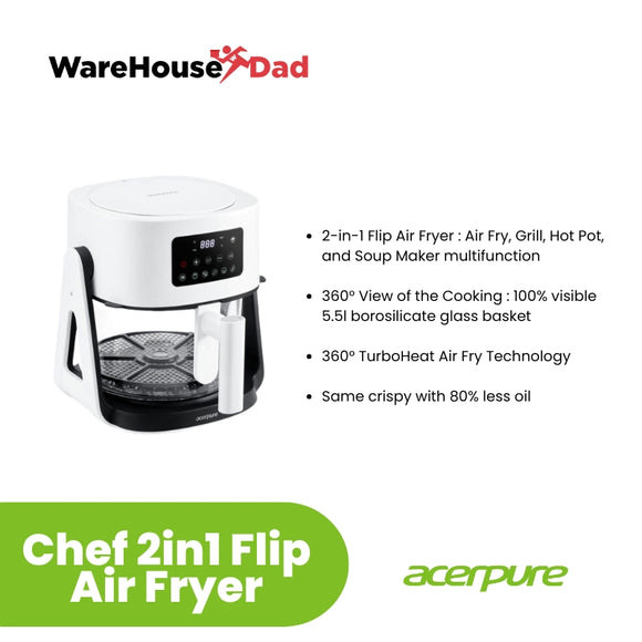 Acerpure Chef KF1 2-in-1 Flip Air Fryer