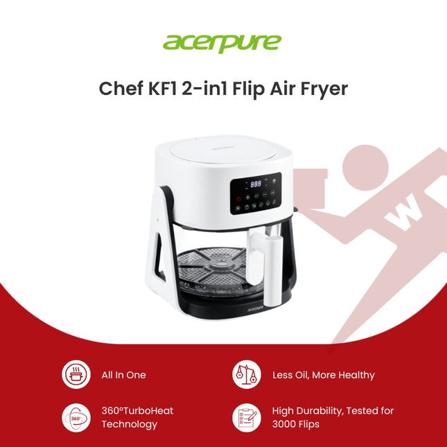 Acerpure Chef KF1 2-in-1 Flip Air Fryer (w/ FREE HF1 Fan only)