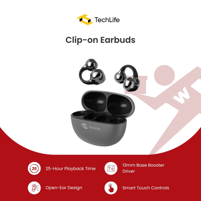 TechLife Clip-on Earbuds