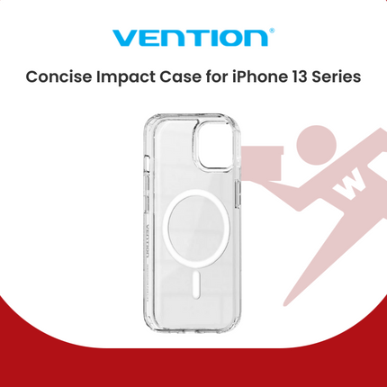 Vention Concise Impact Case for iPhone 13, iPhone 13 Pro, iPhone 13 Pro Max with MagSafe Transparent