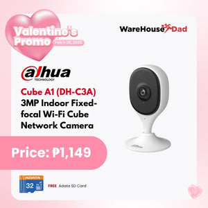 Dahua Cube A1 (DH-C3A) 3MP Indoor Fixed-focal Wi-Fi Cube Network Camera with FREE Adata SD Card