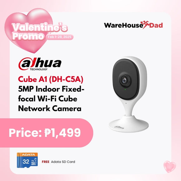 Dahua Cube A1 (DH-C5A) 5MP Indoor Fixed-focal Wi-Fi Cube Network Camera with FREE Adata SD Card