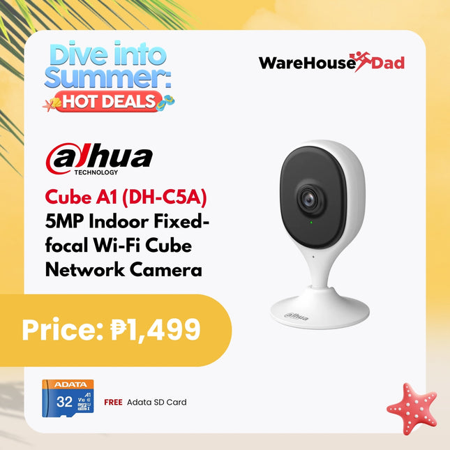 Dahua Cube A1 (DH-C5A) 5MP Indoor Fixed-focal Wi-Fi Cube Network Camera with FREE Adata SD Card