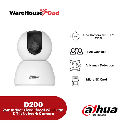 Dahua Hero B1 (D200) 2MP Indoor Fixed-focal Wi-Fi Pan  & Tilt Network Camera with FREE Adata SD Card