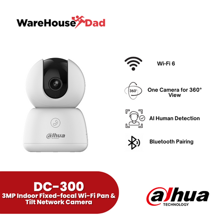Dahua Hero B1 (DC-300) 3MP Indoor Fixed-focal Wi-Fi Pan & Tilt Network Camera with FREE Adata SD Card