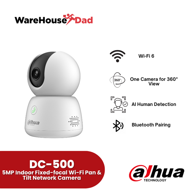 Dahua Hero B1 (DC-500) 5MP Indoor Fixed-focal Wi-Fi Pan & Tilt Network Camera with FREE Adata SD Card