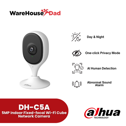 Dahua Cube A1 (DH-C5A) 5MP Indoor Fixed-focal Wi-Fi Cube Network Camera with FREE Adata SD Card