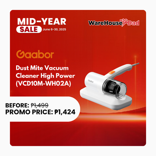 Gaabor Dust Mite Vacuum Cleaner High Power, Stainless Steel Filtration System (VCD10M-WH02A)