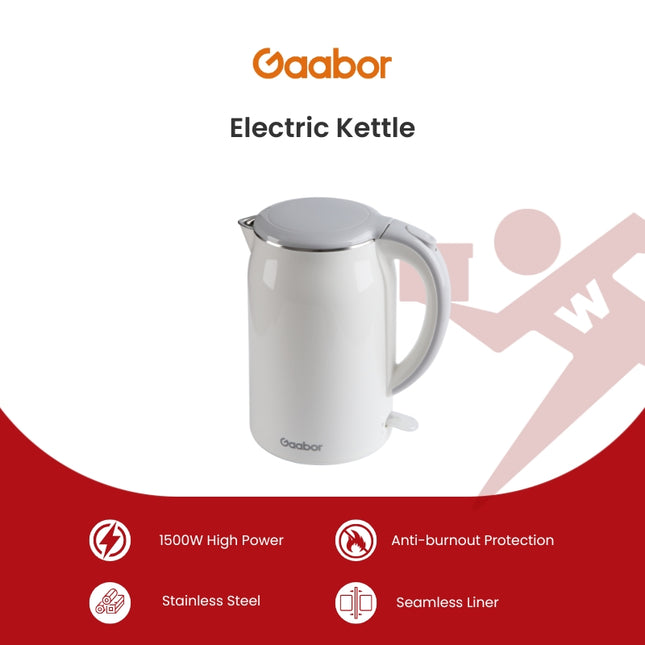 Gaabor Electric Kettle Fast Boiling Stainless Steel Inner Anti-Burnout (EK17M-WH02A)