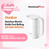 Gaabor Stainless Electric Kettle Fast Boiling With Anti-Burnout Protection (EK20M-WH02A)