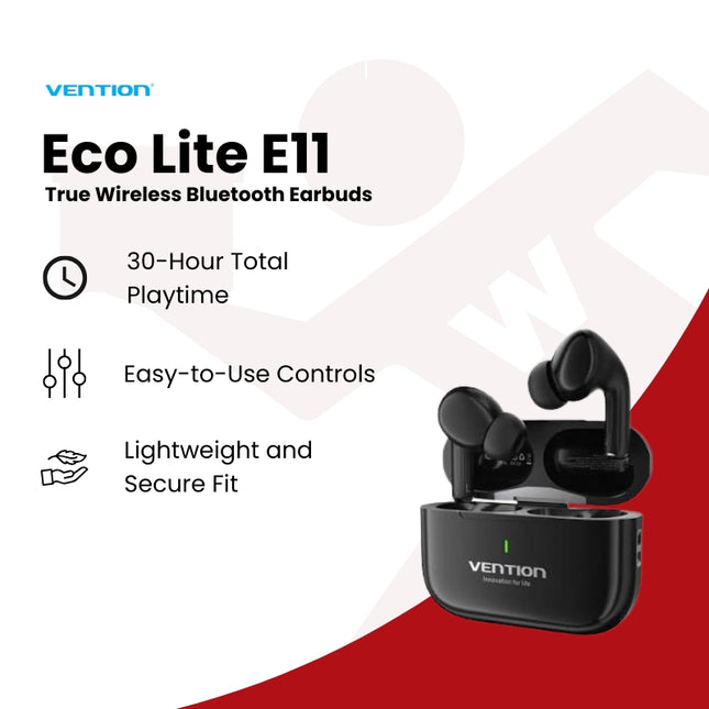 Vention Eco Lite E11 True Wireless Bluetooth Earbuds l Black