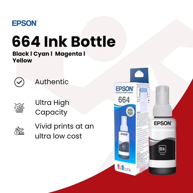 Epson 664 inks for L1300, L200, L220,L300, L310, L350, L365, L565, L120, L121 Printer