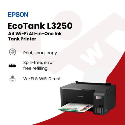 Epson EcoTank L3250 A4 Wi-Fi All-in-One Ink Tank Printer