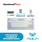 AULA F75 Tri-mode Fully Hot-Swappable Keys Mechanical Keyboard