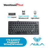 AULA F75 Tri-mode Fully Hot-Swappable Keys Mechanical Keyboard