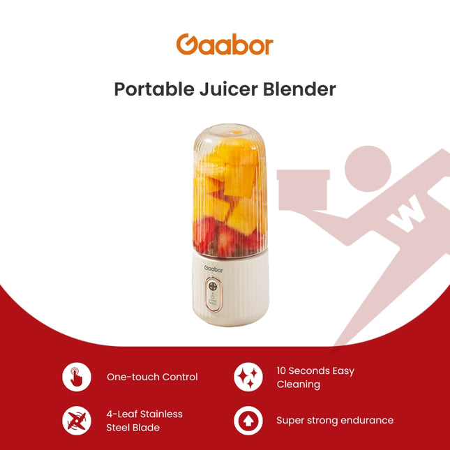 Gaabor Portable Juicer Blender For Shake Rechargeable (FP03T-WH01A)