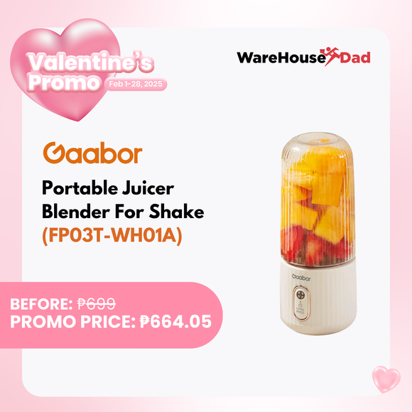 Gaabor Portable Juicer Blender For Shake Rechargeable (FP03T-WH01A)