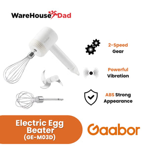 Gaabor Electric Egg Beater Two-Speed Gear and Stainless Steel (GE-M03D)