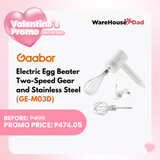 Gaabor Electric Egg Beater Two-Speed Gear and Stainless Steel (GE-M03D)