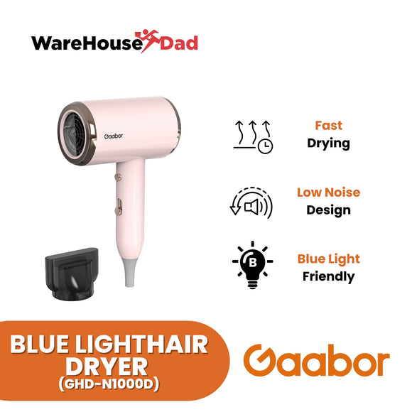 Gaabor Portable Blue Light Quick-Drying Pink Hair Dryer 4 Modes (GHD-N1000D)