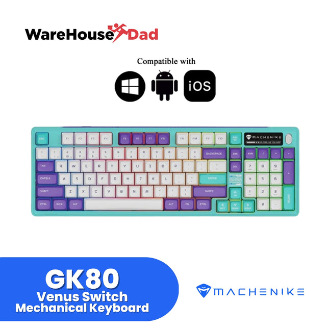 Machenike GK80 Gasket Mechanical Keyboard Three Mode TTC Venus Switch