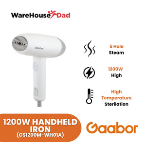 Gaabor Handheld Iron Stainless Steel Ironing 1200W High Power Fast Ironing 100ml Capacity (GS1200M-WH01A)