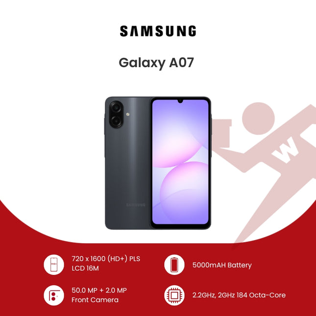 Samsung Galaxy A07 LTE with FREE Lenovo HF130 Earphone