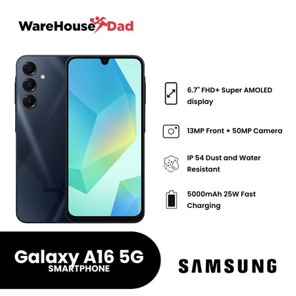 Samsung Galaxy A16 5G with Free Samsung Travel Adapter and Lenovo HF130 Earphones with Free Samsung Travel Adapter and Lenovo HF130 Earphones