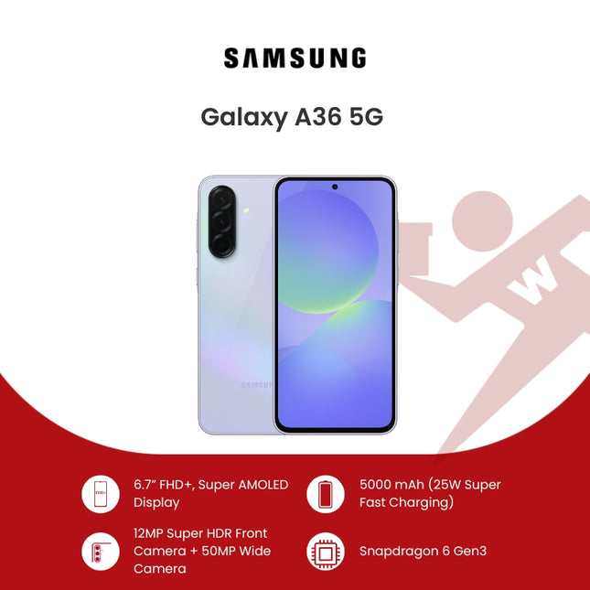 Samsung Galaxy A36 5G with FREE Lenovo HF130 Earphone
