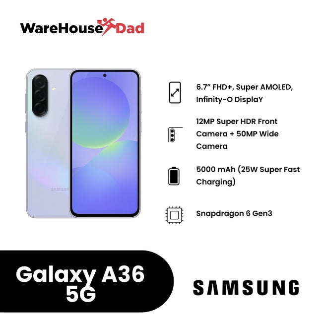 Samsung Galaxy A36 5G with Free Lenovo HF130 Earphones