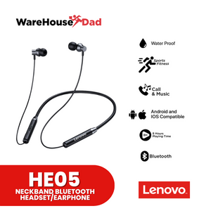 Lenovo HE05 Neckband Bluetooth Headset