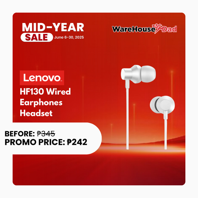 Lenovo HF130 Wired Earphones Headset