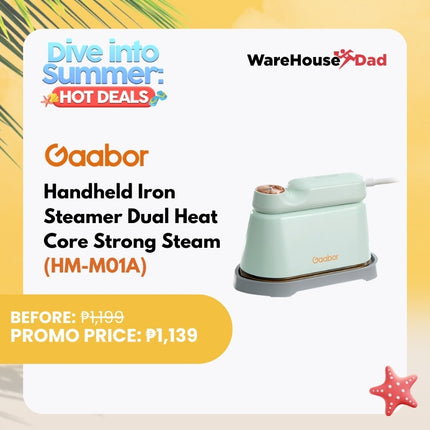 Gaabor Handheld Iron Steamer Dual Heat Core Strong Steam (HM-M01A)