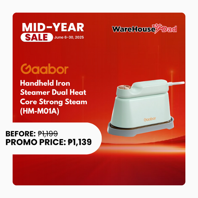 Gaabor Handheld Iron Steamer Dual Heat Core Strong Steam (HM-M01A)