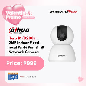 Dahua Hero B1 (D200) 2MP Indoor Fixed-focal Wi-Fi Pan  & Tilt Network Camera with FREE Adata SD Card