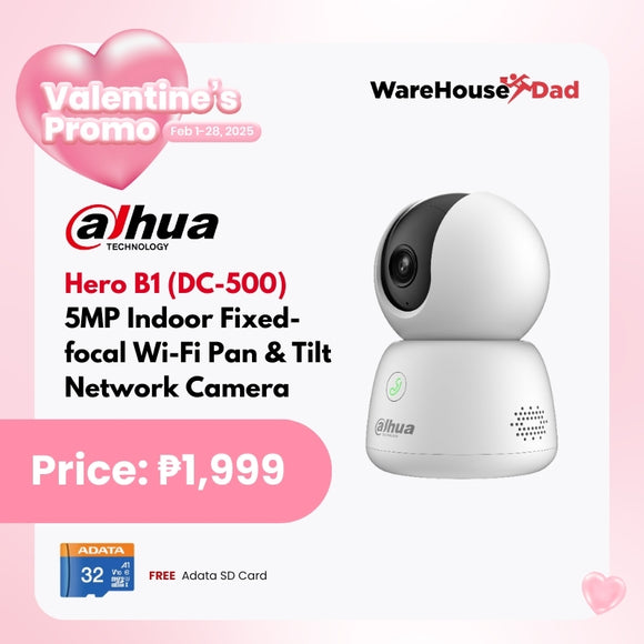 Dahua Hero B1 (DC-500) 5MP Indoor Fixed-focal Wi-Fi Pan & Tilt Network Camera with FREE Adata SD Card