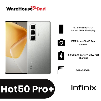 Infinix Hot 50 Pro+ Smartphone with FREE Lenovo HF130 Wired Earphone