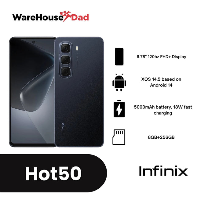 Infinix Hot 50 Smartphone with FREE Lenovo HF130 Wired Earphone