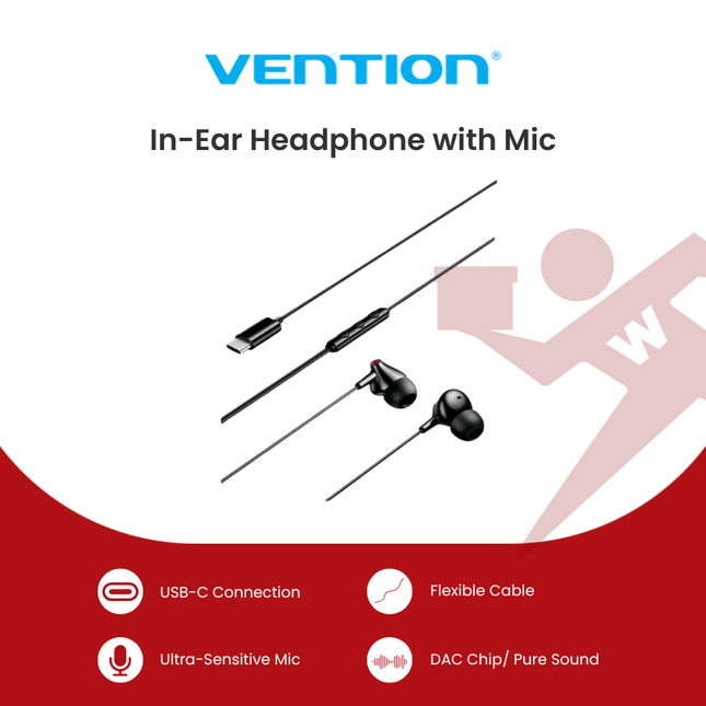 Vention In-Ear Headphone with Mic