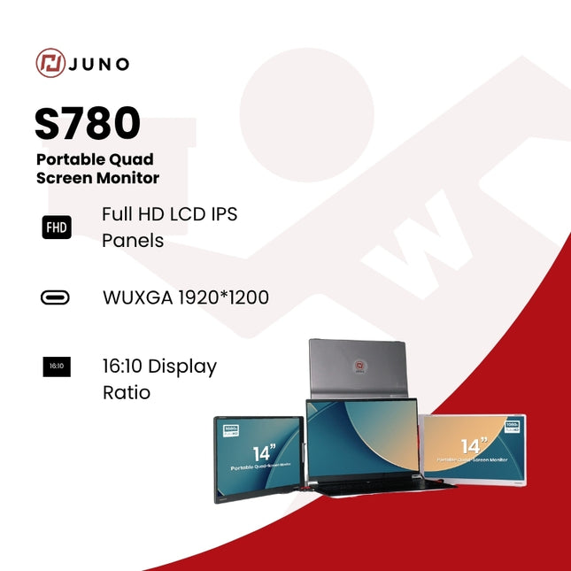 Juno S780 Portable Quad Screen Monitor